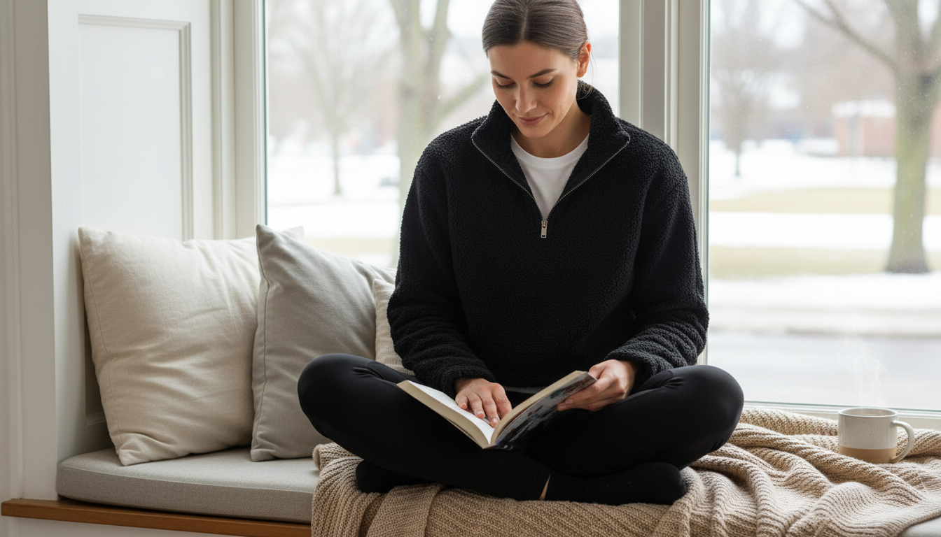 Calvin Klein Sport Black Zip-Up Turtleneck Sweatshirt